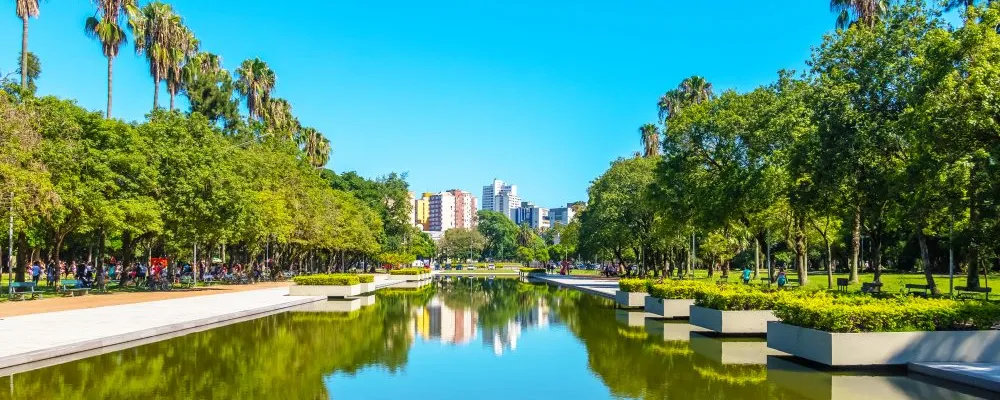 Espelho d'água no Parque da Redenção